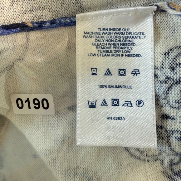 Lands’End Women’s Plus Supima Cotton Paisley Geometric Cardigan Sweater Size 1X - Picture 7 of 7